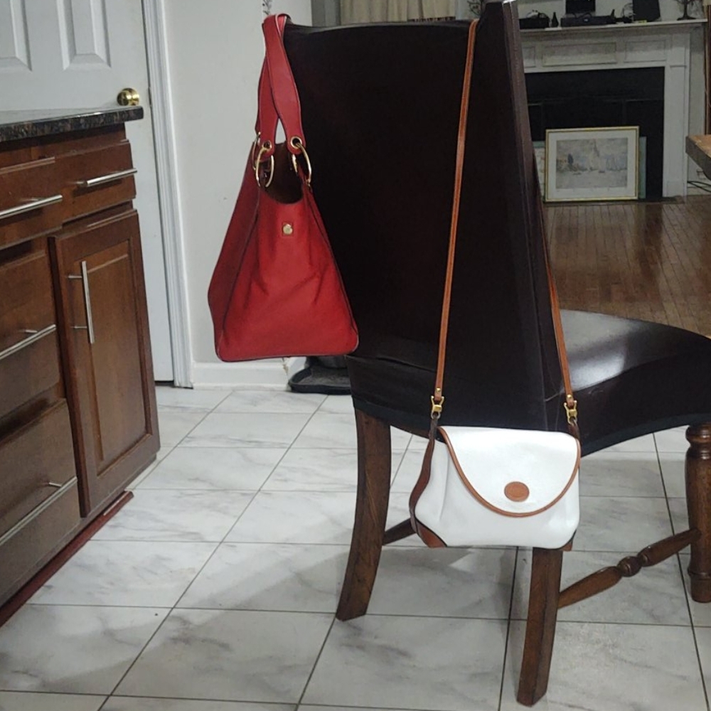 Delrio, cowhide, white purse